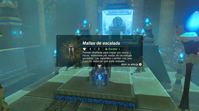 Zelda Breath of the Wild Santuario de Tannaoh - Mallas de escalada