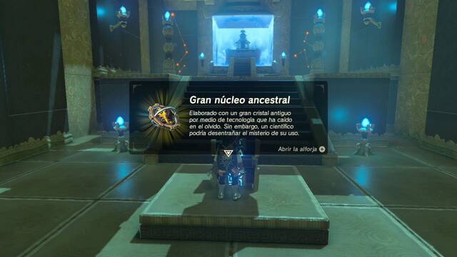Zelda Breath of the Wild Santuario de Sidlah - Gran ncleo ancestral