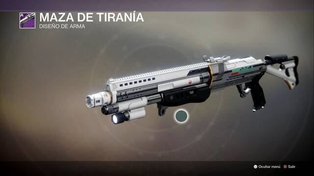 Destiny 2: Recompensas del pase de Temporada de la Temporada 10 - Maza de tirania