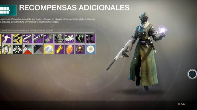 Destiny 2: Recompensas del pase de Temporada de la Temporada 10 - Set de Valquiria (Hechicero)
