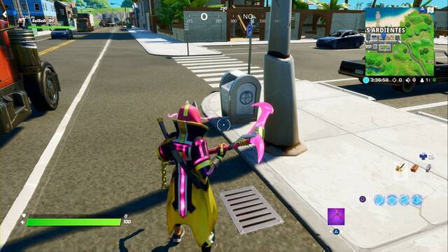 Fortnite - Dónde encontrar buzones de SOMBRA y ESPECTRO - ESPECTRO en Arenas Ardientes
