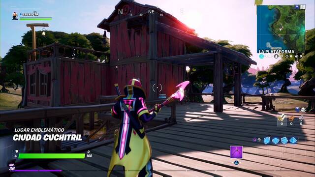 Fortnite Battle Royale - 15 Lugares emblemáticos fáciles - Ciudad Cuchitril