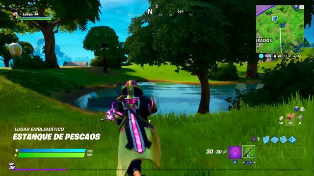 Fortnite Battle Royale - 15 Lugares emblemáticos fáciles - Estanque de pescaos