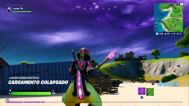 Fortnite Battle Royale - 15 Lugares emblemáticos fáciles - Cargamento Colapsado