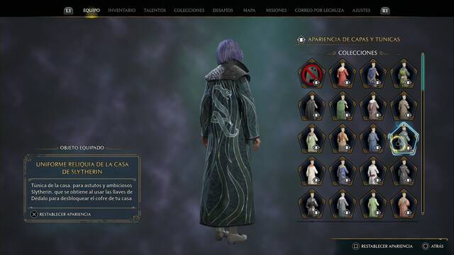 Hogwarts Legacy - Capas y tnicas (Coleccin) - Uniforme reliquia de la casa