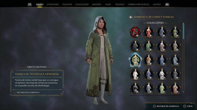 Hogwarts Legacy - Capas y tnicas (Coleccin) - Tunica de tentacula venenosa