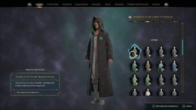 Hogwarts Legacy - Capas y tnicas (Piezas de equipo) - Tunica escolar tradicional