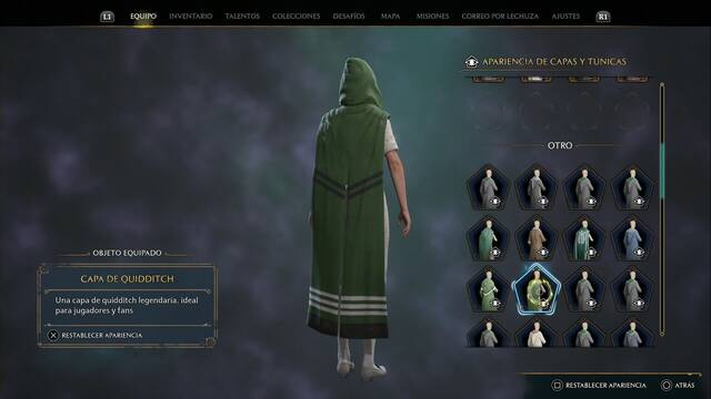 Hogwarts Legacy - Capas y tnicas (Piezas de equipo) - Capa de quidditch