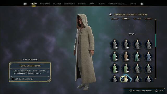 Hogwarts Legacy - Capas y tnicas (Piezas de equipo) - Tunica resistente
