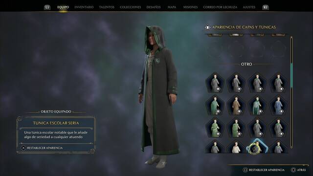 Hogwarts Legacy - Capas y tnicas (Piezas de equipo) - Tunica escolar seria