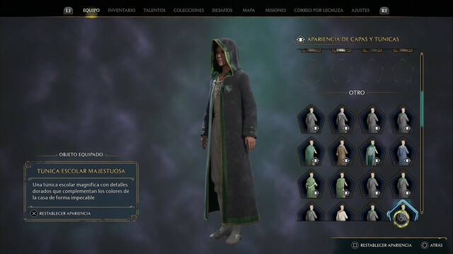 Hogwarts Legacy - Capas y tnicas (Piezas de equipo) - Tunica escolar majestuosa