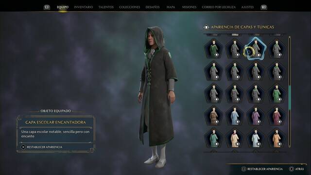 Hogwarts Legacy - Capas y tnicas (Piezas de equipo) - Capa escolar encantadora