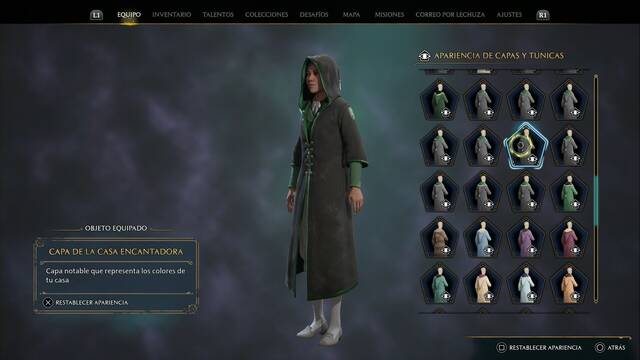 Hogwarts Legacy - Capas y tnicas (Piezas de equipo) - Capa de la casa encantadora