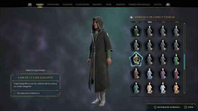 Hogwarts Legacy - Capas y tnicas (Piezas de equipo) - Capa escolar elegante