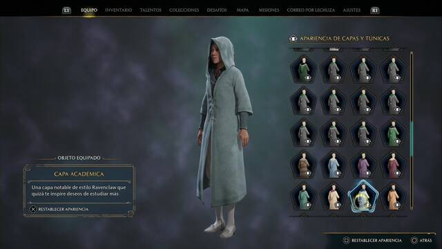 Hogwarts Legacy - Capas y tnicas (Piezas de equipo) - Capa academica