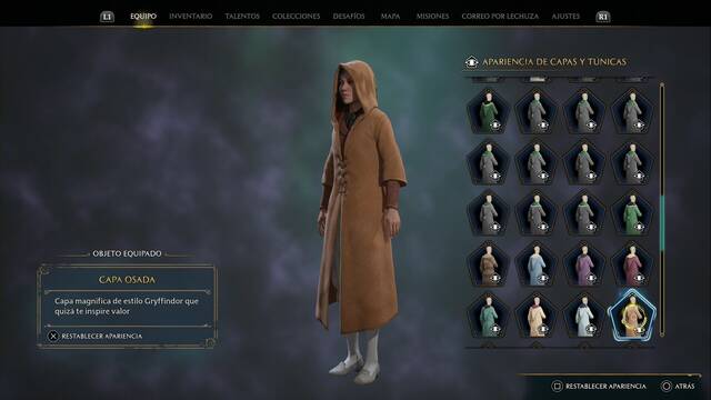 Hogwarts Legacy - Capas y tnicas (Piezas de equipo) - Capa osada