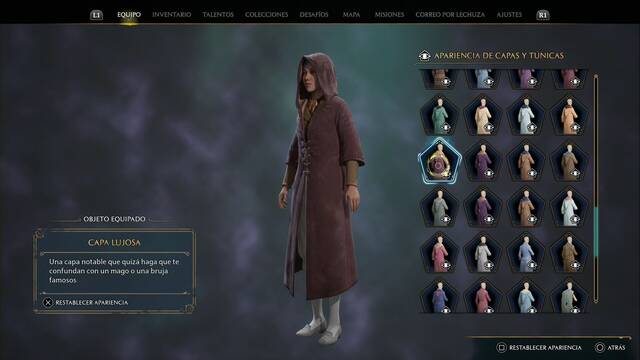 Hogwarts Legacy - Capas y tnicas (Piezas de equipo) - Capa lujosa