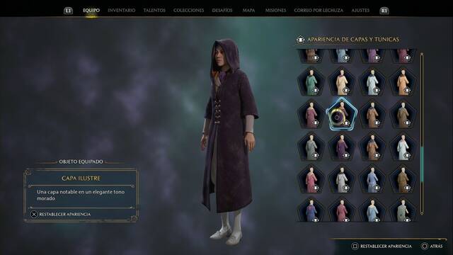 Hogwarts Legacy - Capas y tnicas (Piezas de equipo) - Capa ilustre