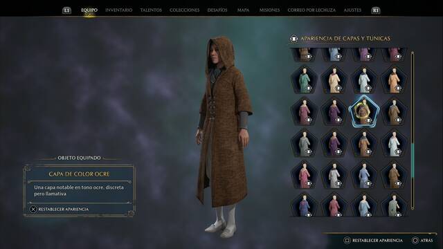 Hogwarts Legacy - Capas y tnicas (Piezas de equipo) - Capa de color ocre