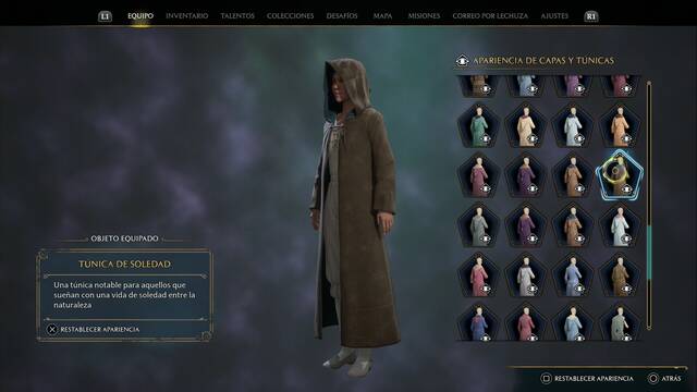 Hogwarts Legacy - Capas y tnicas (Piezas de equipo) - Tunica de soledad