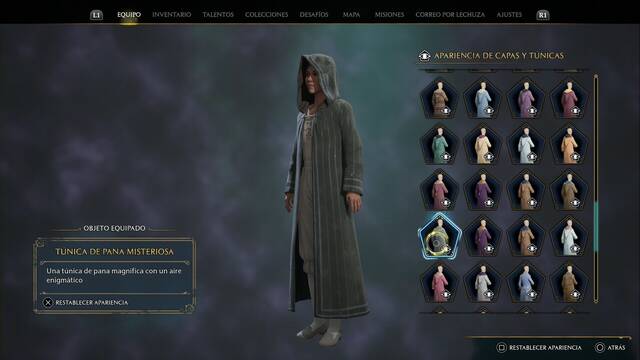 Hogwarts Legacy - Capas y tnicas (Piezas de equipo) - Tunica de pana misteriosa