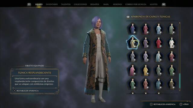 Hogwarts Legacy - Capas y tnicas (Piezas de equipo) - Tunica resplandeciente