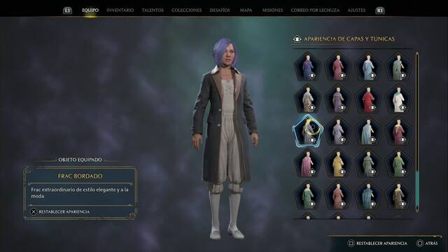 Hogwarts Legacy - Capas y tnicas (Piezas de equipo) - Frac bordado