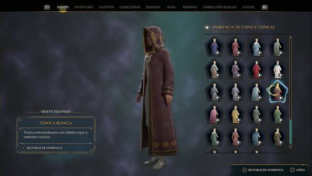 Hogwarts Legacy - Capas y tnicas (Piezas de equipo) - Tunica runica