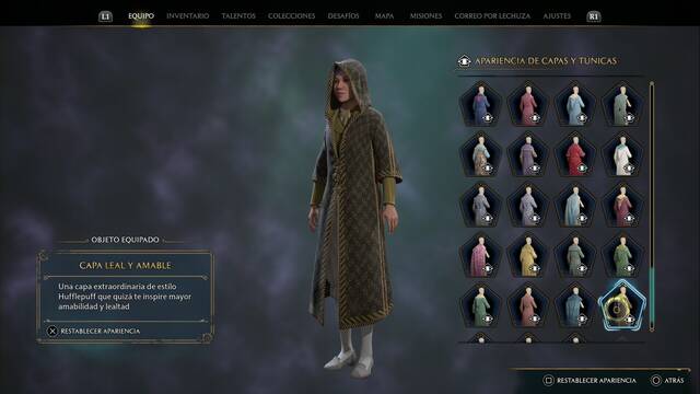 Hogwarts Legacy - Capas y tnicas (Piezas de equipo) - Capa leal y amable