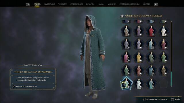 Hogwarts Legacy - Capas y tnicas (Piezas de equipo) - Tunica de la casa estampada