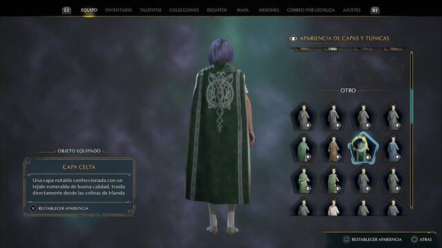 Hogwarts Legacy - Capas y tnicas (Piezas de equipo) - Capa celta