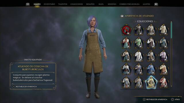 Hogwarts Legacy - Atuendos (Colección) - Atuendo de cosecha de bubotuberculos