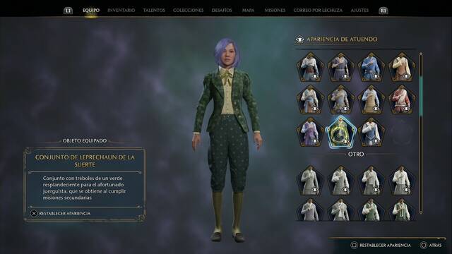 Hogwarts Legacy - Atuendos (Colección) - Conjunto de leprechaun de la suerte