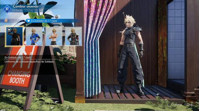 Final Fantasy VII Rebirth - Atuendos de Cloud - Ex Soldado de 1
