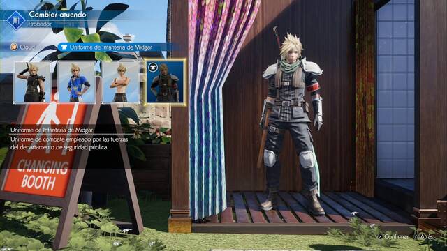 Final Fantasy VII Rebirth - Atuendos de Cloud - Uniforme de Infanteria de Midgar