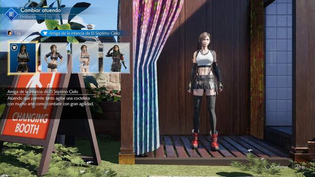 Final Fantasy VII Rebirth - Atuendos de Tifa - Amiga de la infancia de El Septimo Cielo
