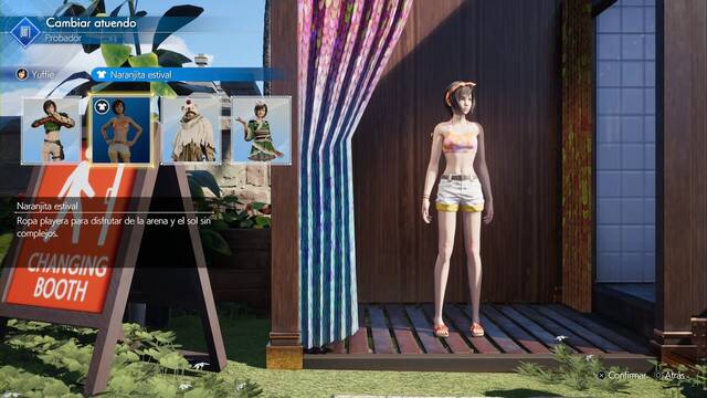 Final Fantasy VII Rebirth - Atuendos de Yuffie - Naranjita estival