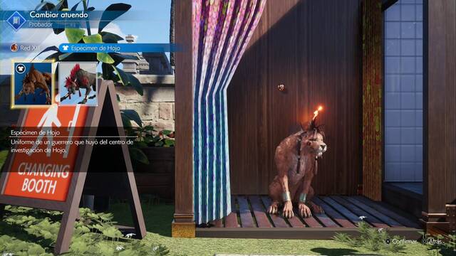 Final Fantasy VII Rebirth - Atuendos de Red XIII - Especimen de Hojo