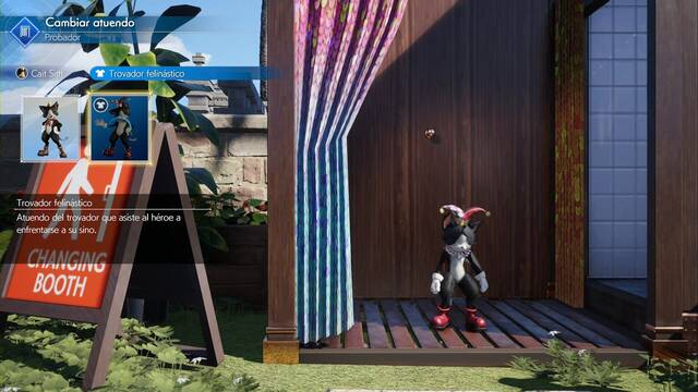 Final Fantasy VII Rebirth - Atuendos de Cait Sith - Trovador felinastico