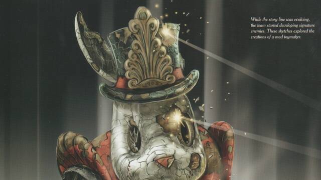 Bioshock Infinite - Ilustraciones de los enemigos descartados - Una de las creaciones del juguetero