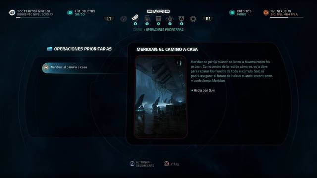 Mass Effect Andromeda Meridian: el viaje a casa - Inicio