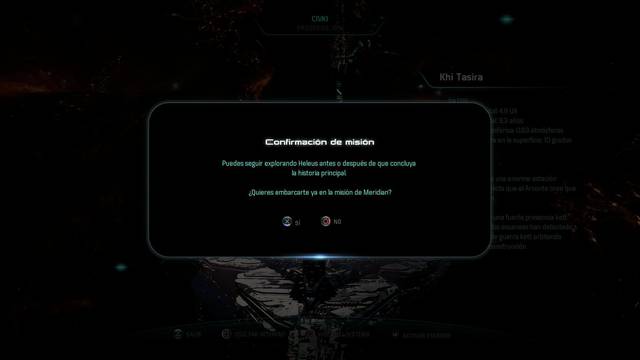 Mass Effect Andromeda Meridian: el viaje a casa - Aviso de fin de juego