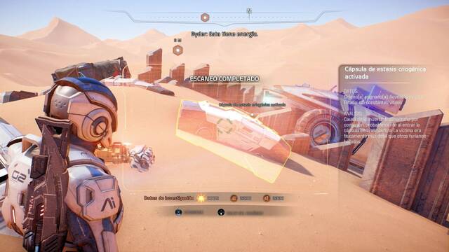 Mass Effect Andromeda Arca turiana; aún hay esperanza - Escanear cápsula