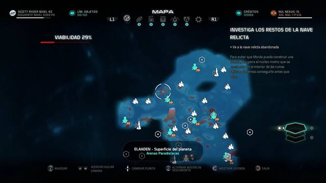 Mass Effect Andromeda Investiga los restos de la nave relicta - Inicio de la misión