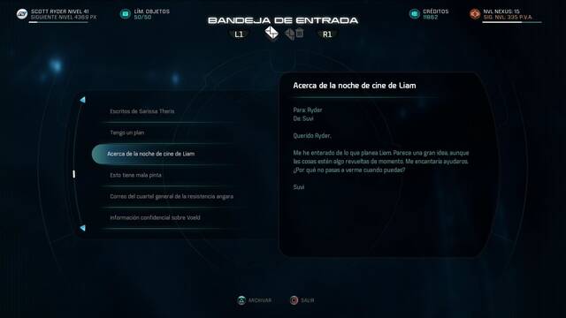 Mass Effect Andromeda Liam Kosta; mundos donde asentarse - Correo