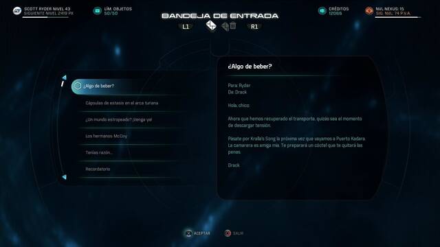 Mass Effect Andromeda Nakmor Drack; Traición Krogan - Correo