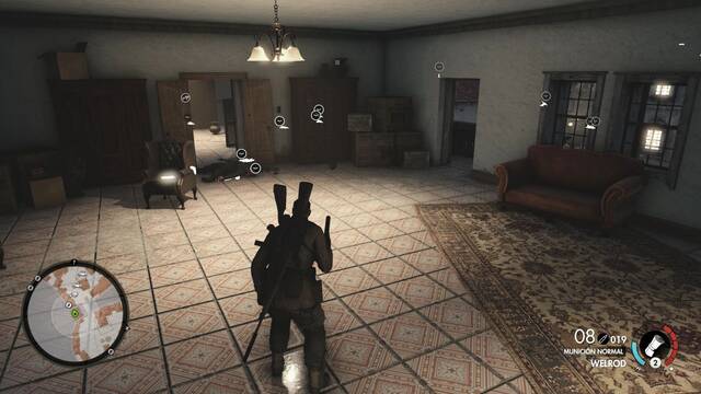 Sniper Elite 4 Mansión de Giovi Fiorini - Cartas de la familia 3