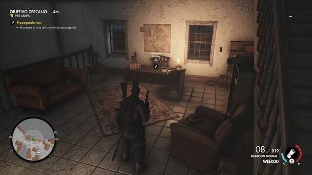 Sniper Elite 4 Mansión de Giovi Fiorini - Ruta del camión