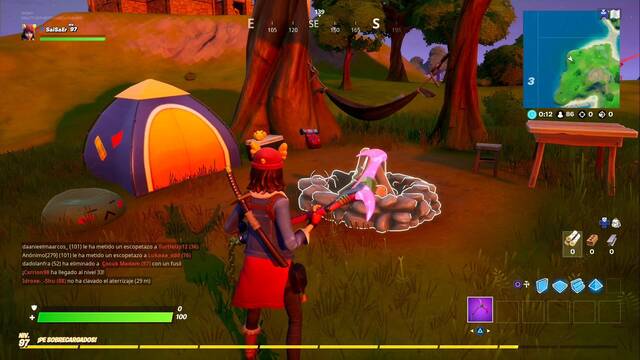 Fortnite Battle Royale - Campamentos costeros de Skye - Campamento en A3