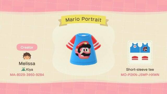 Animal Crossing: New Horizons - Códigos de diseño de Super Mario Bros - Codigos de New Horizons #03 Super Mario camiseta